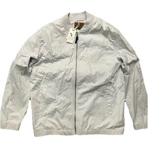 NWT Civil Society Texture Slub Bomber Grey Jacket Size XL